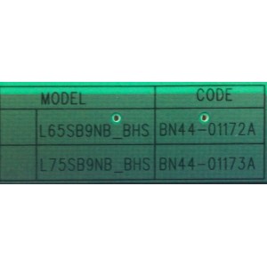 LED DRIVER PARA SAMSUNG / NUMERO DE PARTE BN44-01173A / BN4401173A / L75SB9NB_BHS / DISPLAY ST7461E03-3 VER.2.2 / MODELO QN75QN850 / QN75QN850BFXZA CA01 / QN75QN900BFXZA AA01